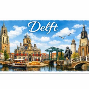 Bedrukte mok Delft
