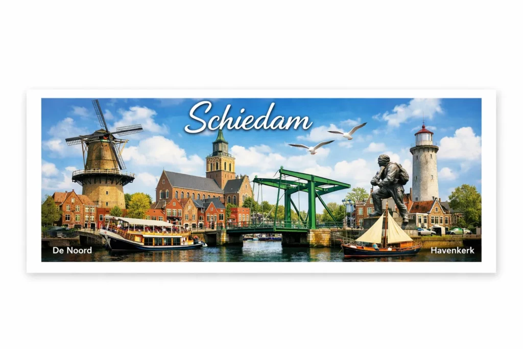 Bedrukte mok Schiedam